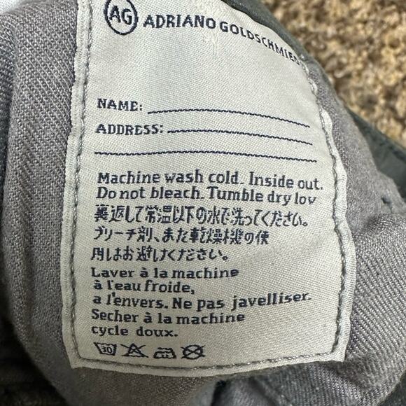 AG Adriano Goldschmeid The Legging Super Skinny Metallic Black Size 26 - Picture 5 of 6